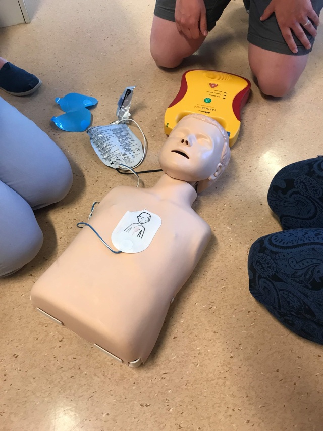 Hjertestarterkurs med Defibtech Lifeline AED. FOTO: Bjørn-Tore Løvtangen